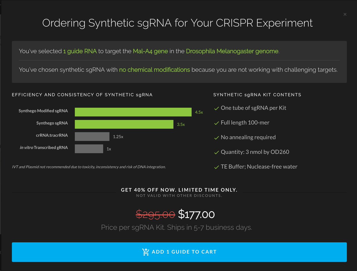 discount on guide RNAs!
design.synthego.com