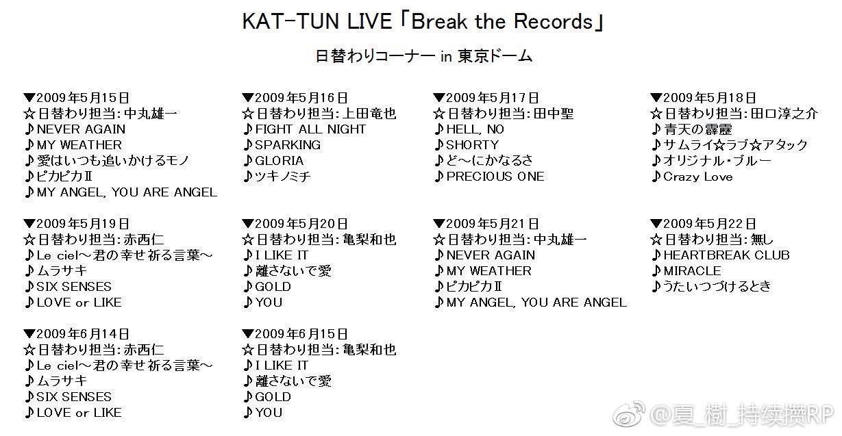 KAT-TUN Break the Records 写真集 フライヤー2種 赤西 KAT-TUN LIVE