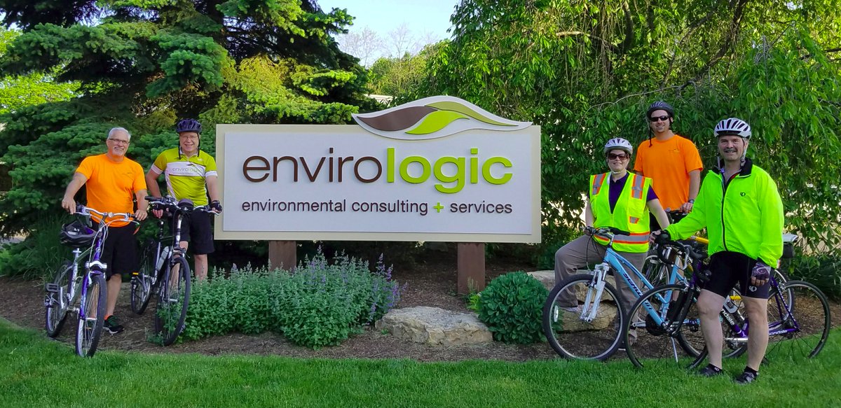 EnvirologicTech's tweet photo. Envirologic enjoyed a great #BikeToWorkDay, hope your teammates did too. Post your images and tag #KalamazooBikeWeek. #JustRide #BikeSafety https://t.co/Sc8YGWDDca
