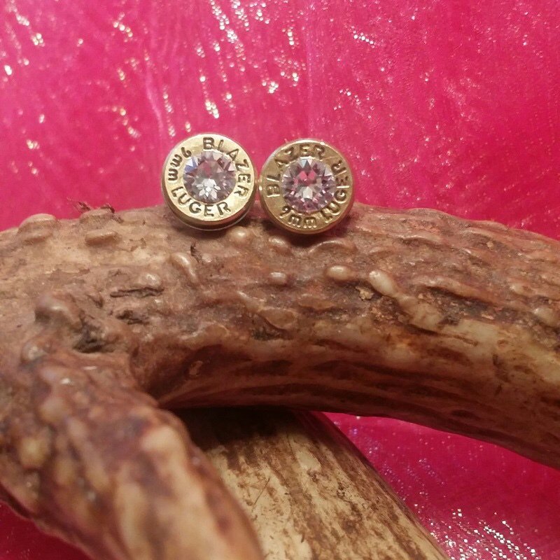 Handmade Bullet Jewelry with Genuine Swarovski Crystals💎💎RebelRounds.com #bulletjewelry #rrjewelry #rebel...