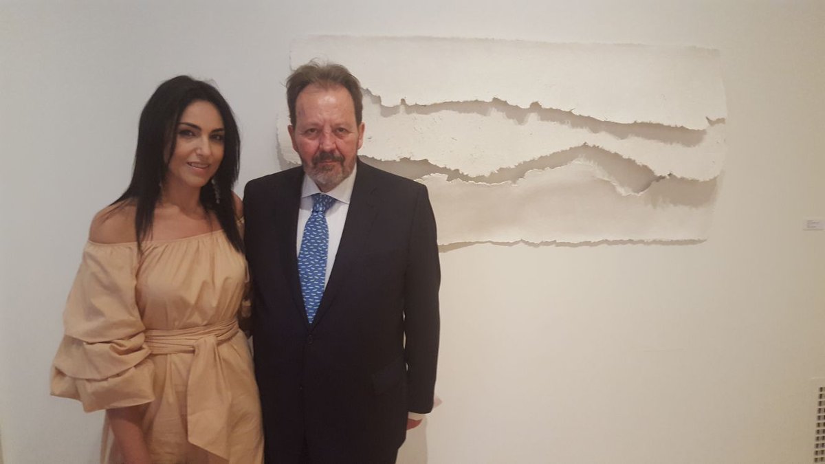 ConsuladoEspNY's tweet photo. Consul Gral w/ @estherfrosa during 'Creative Mischief' opening last night at @NatlAcademy. Four Spanish artists participate in the exhibit. https://t.co/RE1HtAphUQ