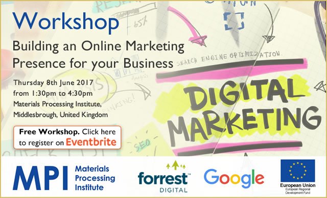 MPI_UK's tweet photo. #mpiworkshop - Online Marketing by experts from Google and @forrestdigital. Places are limited. Click https://t.co/yybjfeZkdY @Tees_Compass https://t.co/eZboVFVhiK