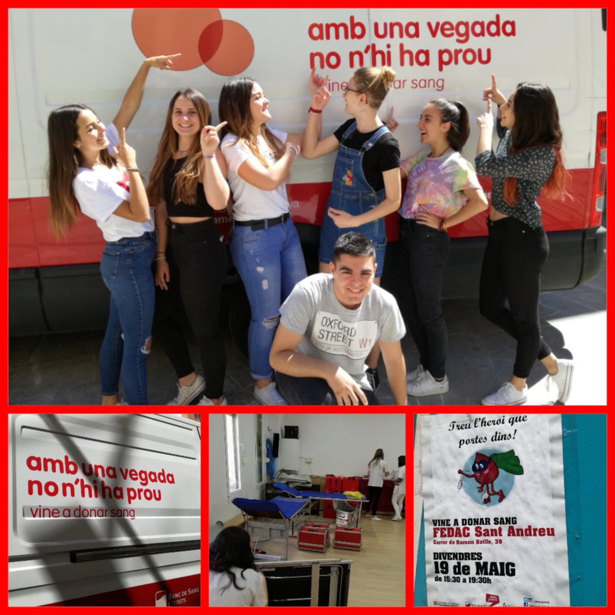 helenagmedina's tweet photo. @FEDACSantAndreu Això ja comença a estar en marxa!!! Muntant l' espai per la donacioó de sang https://t.co/O2XBwn9vDr