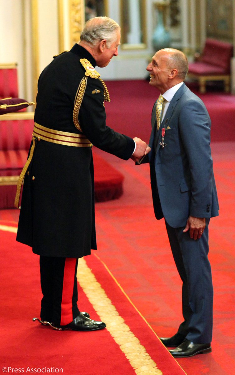 RoyalFamily's tweet photo. Under Edmund Van Hoof's leadership British Gymnasts have won 12 Olympic medals – today he received an #MBE from The Prince of Wales. https://t.co/OJQsOHjoHG