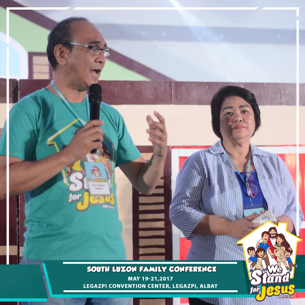 cfc_kfc's tweet photo. CFC President Tito George Campos, w/ his wife Tita Cynthia, formally opening the CFC KFC South Luzon FamCon #kfcfamcon2017 #WeStandForJesus https://t.co/EGucgY2qke