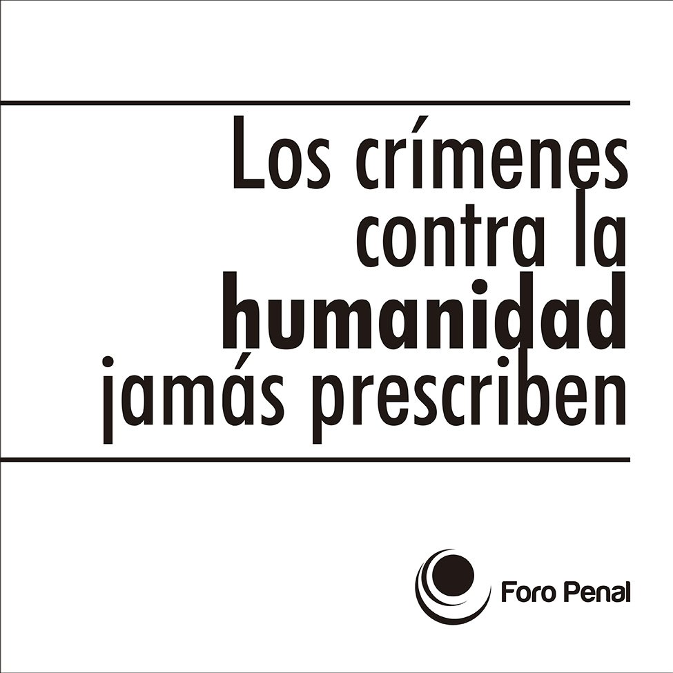 Los crímenes contra la Humanidad JAMÁS prescriben. 

#QueSeHagaJusticia 

#DDHH