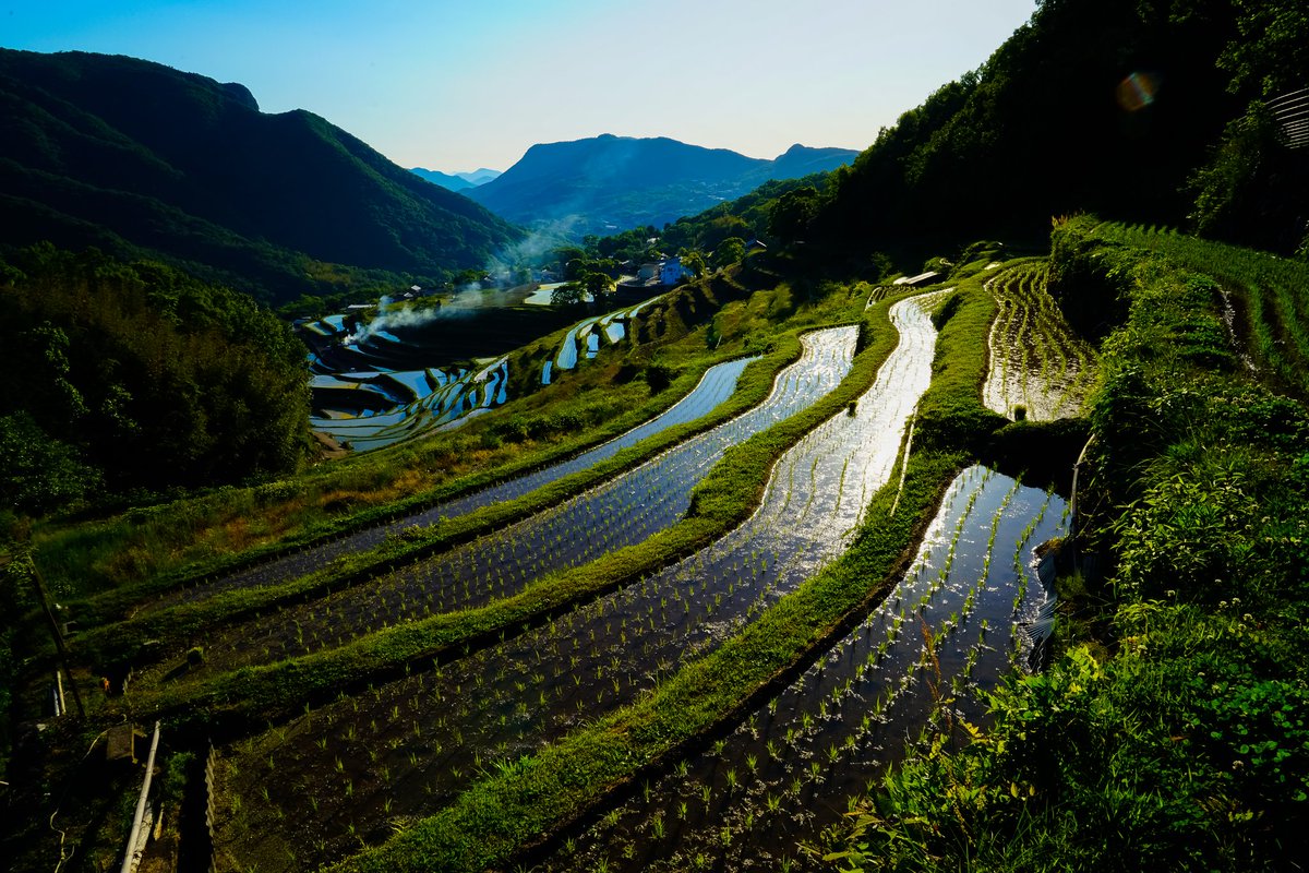 Shodoshima Photo 晴天の千枚田 Location 小豆島中山千枚田 小豆島 中山千枚田 田植え時期 晴天の千枚田 小豆島の風景 瀬戸内の風景 Shodoshima Photo