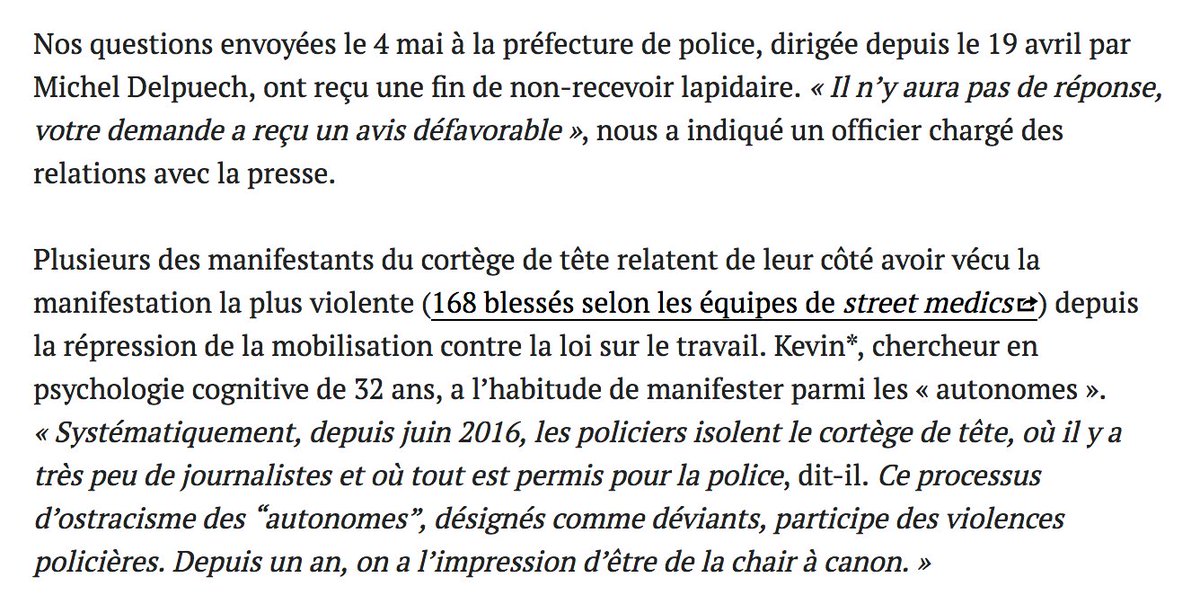 laparisiennelib's tweet photo. Entre manifestants et policiers, une «dissymétrie radicale»: retour sur la manif du 1er mai à Paris via @mediapart > https://t.co/EWpFx4Mz85 https://t.co/8TBLWW7t3T
