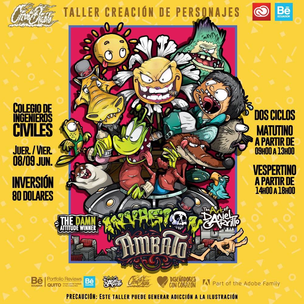 behanceQUITO's tweet photo. Taller Invasión Ambato, tips aplicados para publicidad, comic, producto. https://t.co/nCVlPwgI74 #vectorrules #circodeldiablo https://t.co/7wGlpzRCFf