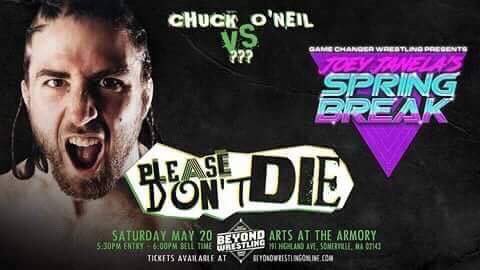 GCWrestling_'s tweet photo. This Saturday NEW ENGLAND Wrestling fans check out this loaded lineup for @beyondwrestling feat the DEBUT of someone from #JanelaSpringBreak https://t.co/s5qN7GqYON