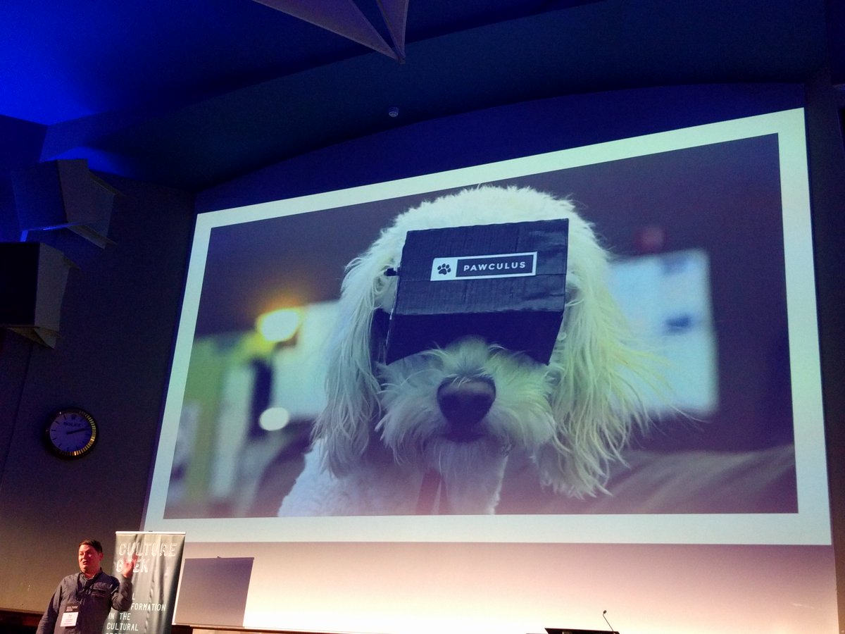 tessnetwork's tweet photo. Two of our fave images from the fascinating @tobycoffey VR @NationalTheatre presentation (so many to choose from!) #culturegeek #VRdog https://t.co/VYdenFh3RP