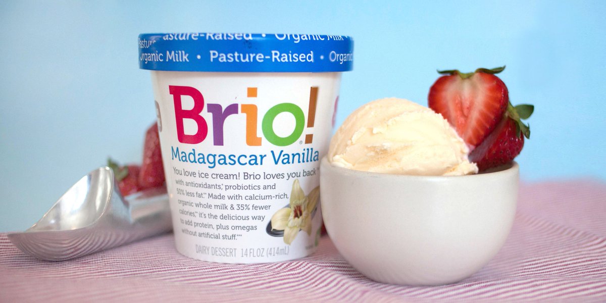 BrioIceCream's tweet photo. Stomach upset after trying other low cal ice creams? Meet Brio: the better option made with absolutely no sugar alcohols. #briolovesyouback https://t.co/BGp1Ig81cA