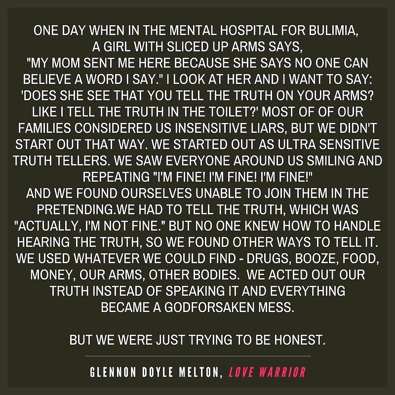 GlennonDoyle's tweet photo. In honor of Mental Health Awareness Month, I want to tell you burning light givers that I’m doing my best to trans… https://t.co/hFYSUYdwih https://t.co/FvK5iENiTv