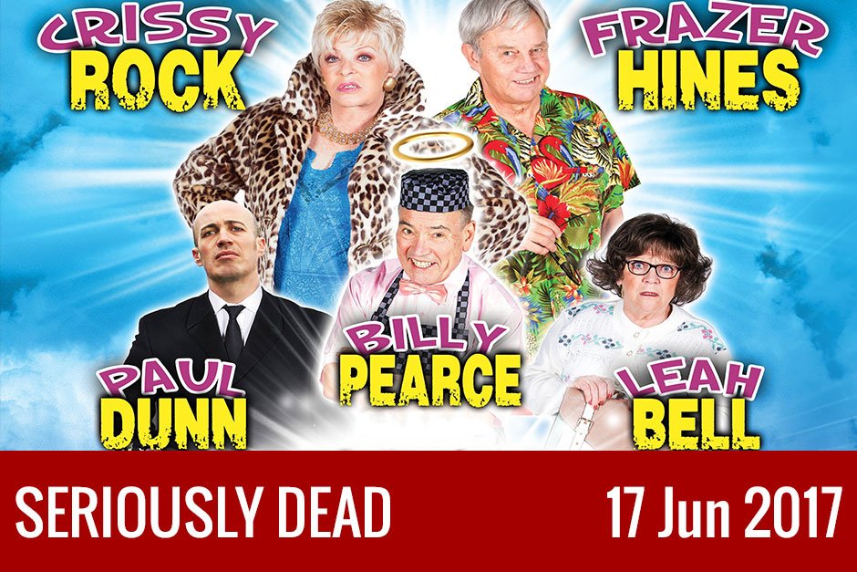 EmpireTheatreBB's tweet photo. See stars @Crissy_Rock & @WhoFrazer in an everyday tale of passion, poison, pies, pasties & romance! #SeriouslyDead https://t.co/mxenB2rIYk https://t.co/wRxH0jWn7C