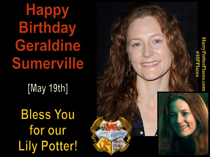 Happy Birthday to Geraldine Somerville (adult Lily Evans-Potter) 