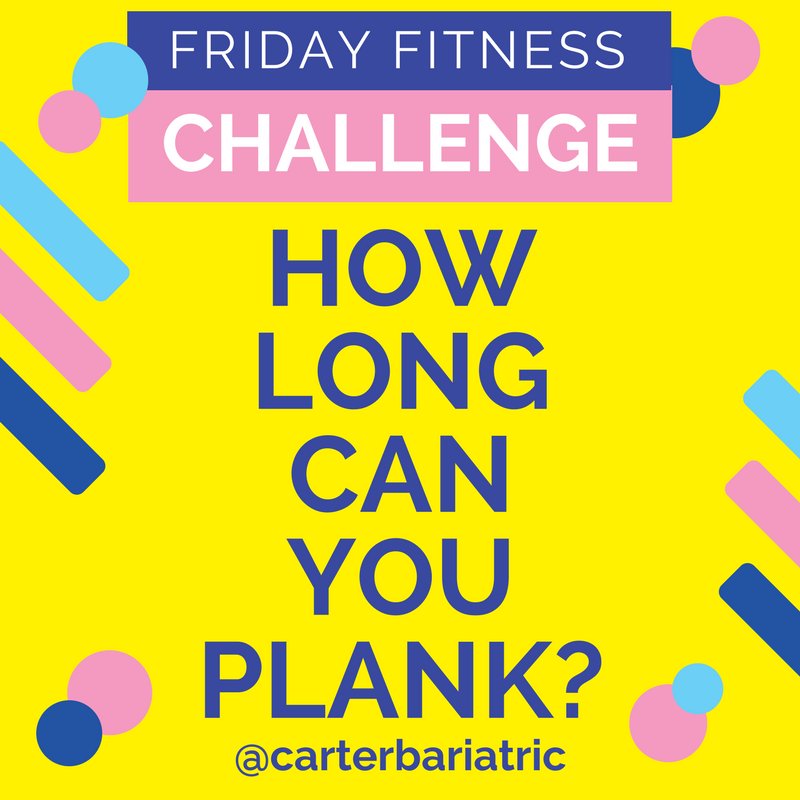 CarterBariatric's tweet photo. #Plank at the Pool. Plank at the Park. Plank Anywhere and take our Friday #Fitness Challenge. #Texas https://t.co/WfX1thPVC4