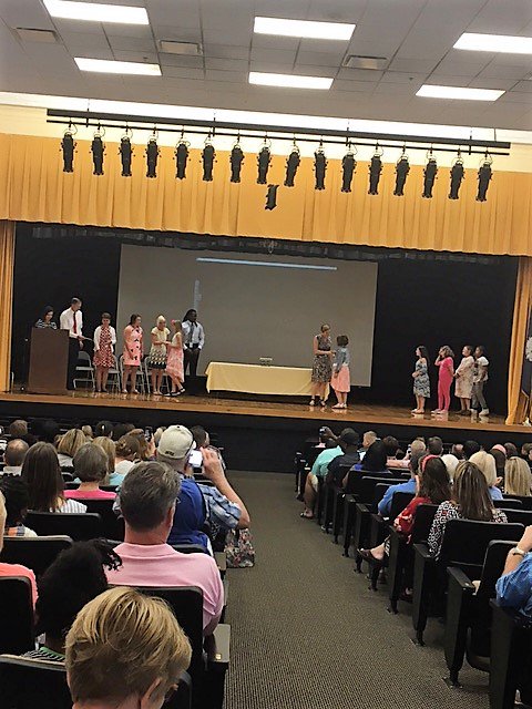 IrmoElementary's tweet photo. Celebrating our I Am Gold student leaders with special keynote speaker, Savannah McCaskill! @LexRich5 @TheNewIrmoNews https://t.co/bYA5OIFBLH