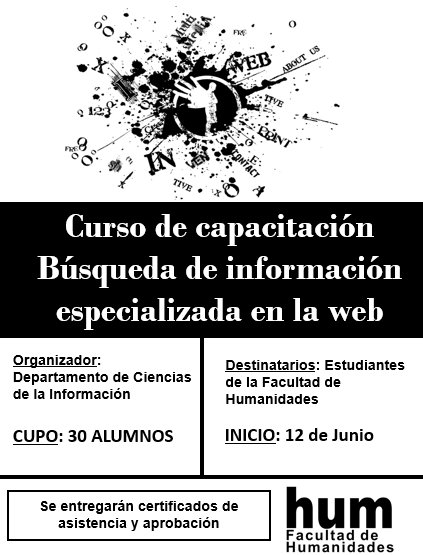 HumanidadesUNNE's tweet photo. Curso de capacitación
Búsqueda de información especializada en la web.
 ⚠ CUPOS LIMITADOS
Inscripción ➡ https://t.co/epOCrqjGt7 https://t.co/Zd68bHe22J