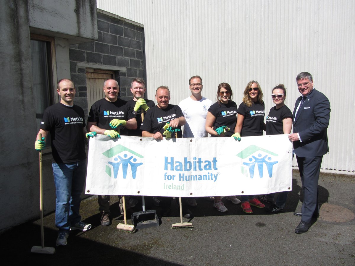 HabitatIreland's tweet photo. THANK YOU from #Habitat & Sean O'Casey Community Centre to the @MetLife teams that volunteered with us this week in Dublin! #MetLifeCSW https://t.co/34oZ42qr3R