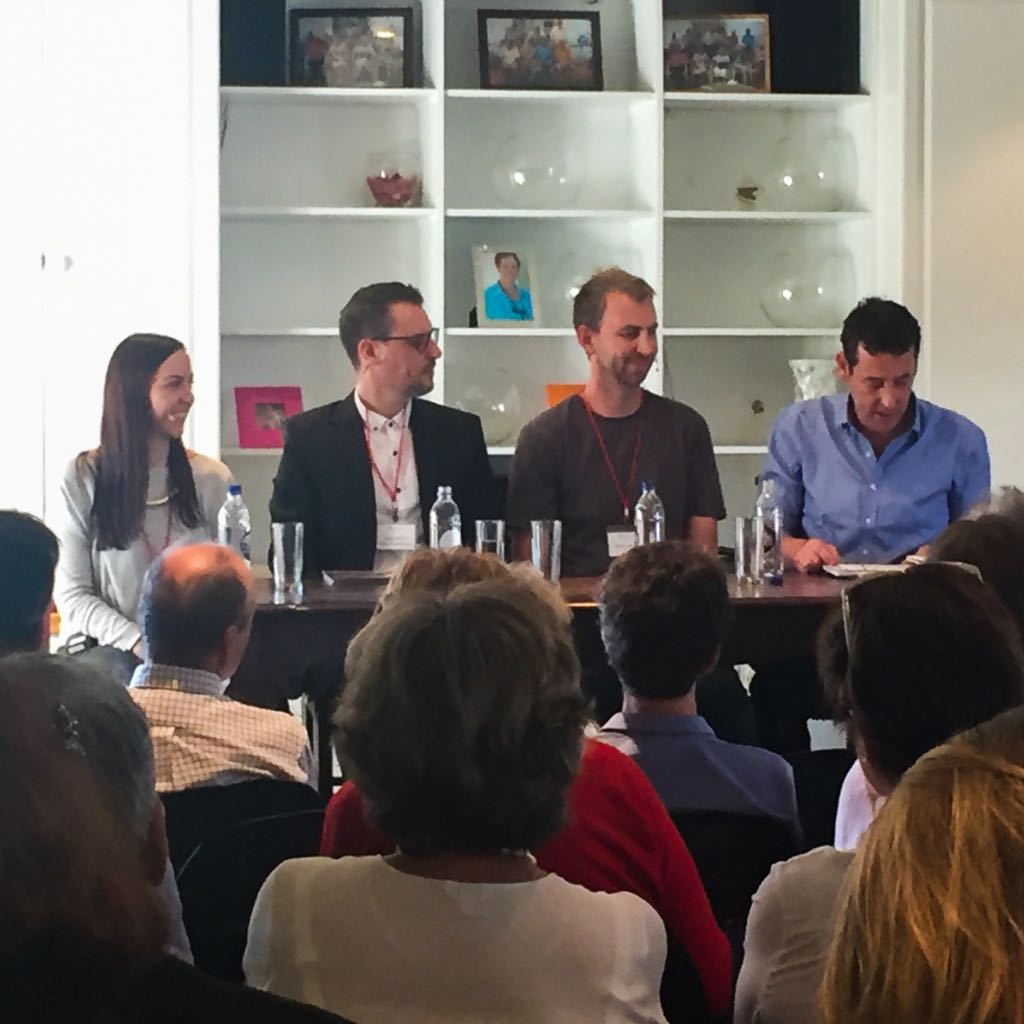 Quivertree's tweet photo. 'Stories in words and pictures' with #AlexLatimer, #DaleHalvorsen, #CarlosAmato &amp; our author of Beautiful SA, @miekevdmerwe. @FranLitFest https://t.co/ATOligLWAR