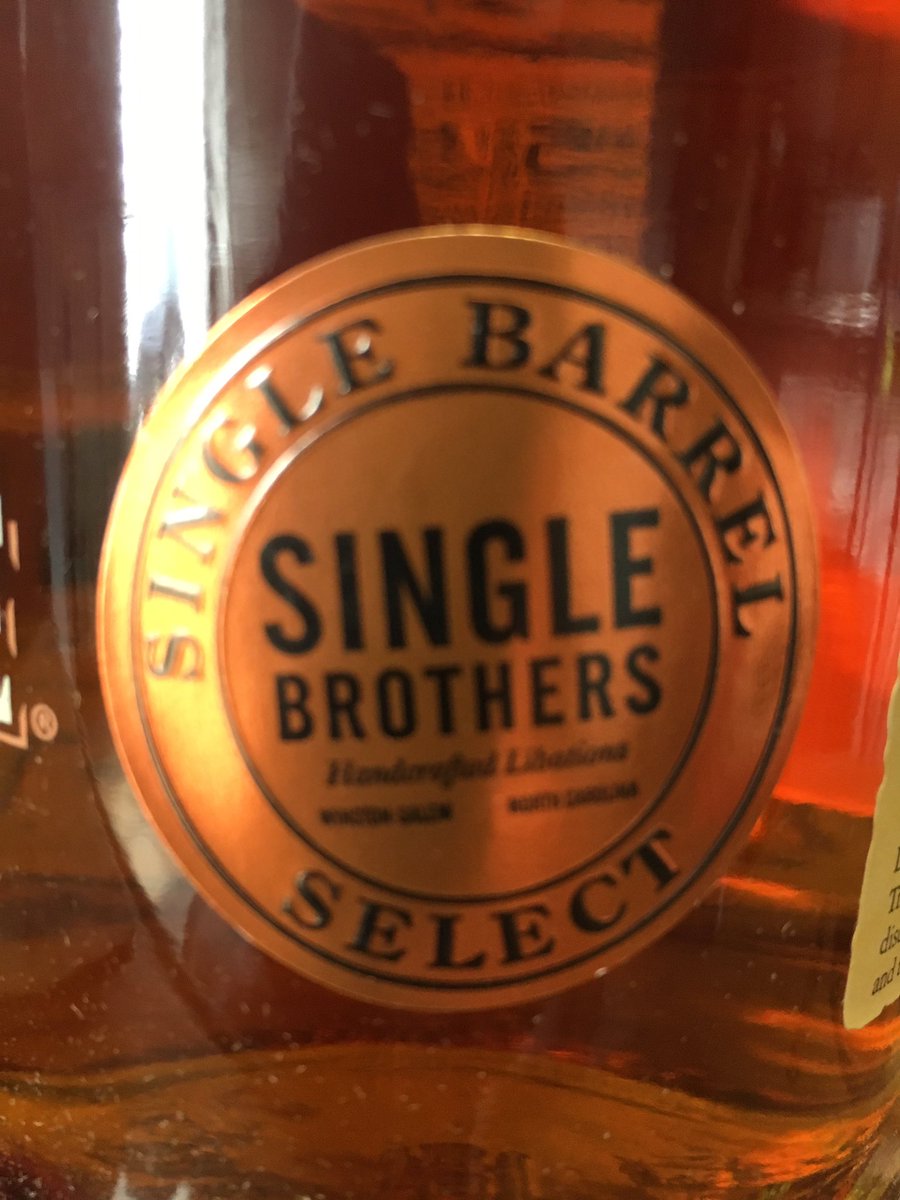 Releasing our Single Brothers Single Barrel today. <a href="/BuffaloTrace/">Buffalo Trace</a>