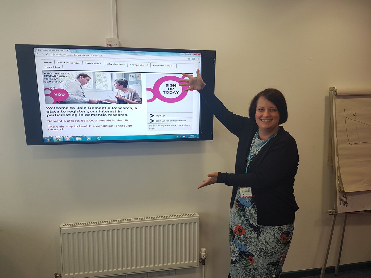RDWestLondon's tweet photo. Happy to host Danielle who is going to discuss Join Dementia Research @beatdementia @WLMHT @OfficialNIHR @NIHRCRN #ICTD2017 #icd17 https://t.co/cATuGc7Sda