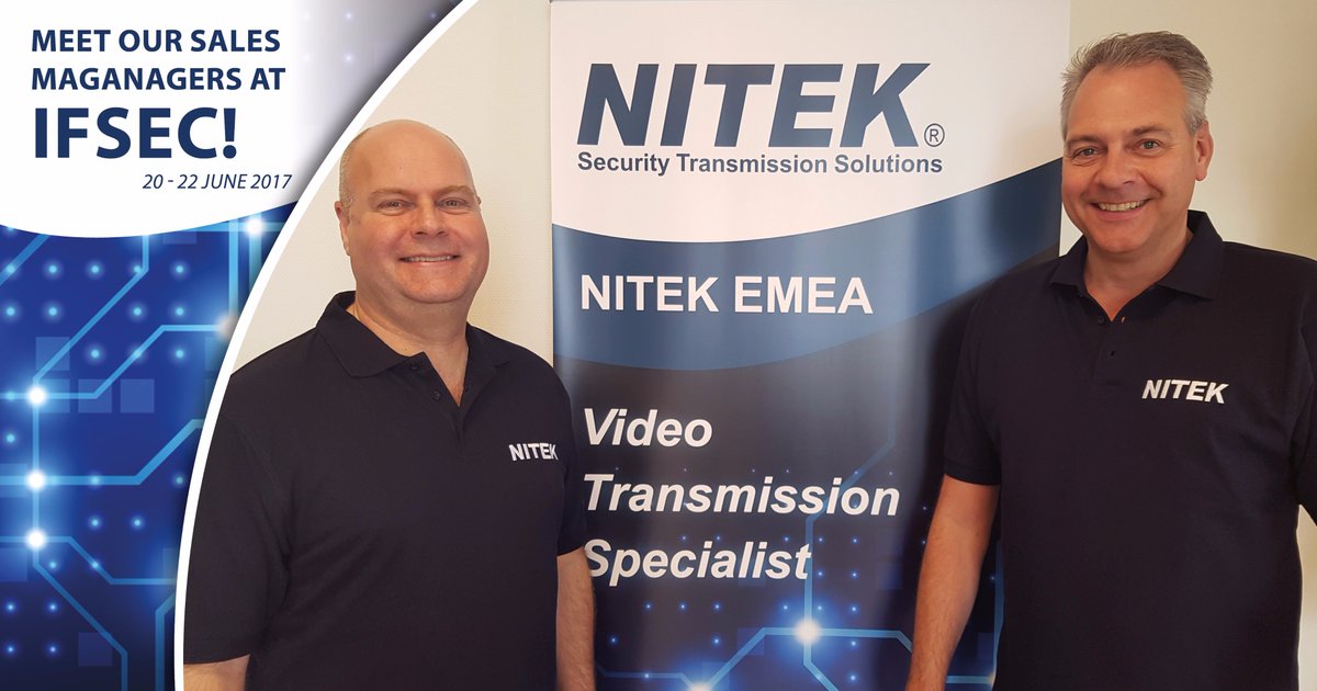 NitekUsa's tweet photo. Guess who will answer your questions at IFSEC International 2017! #IFSEC2017 #BOOTH #F250 Our NITEK's sales managers Bob &amp; Eric! https://t.co/orIoM6yL1K