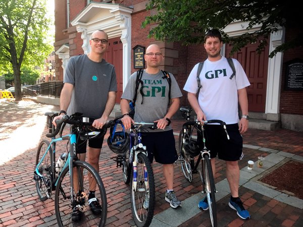 GPI1966's tweet photo. GPI Portsmouth happy to participate in Bike to Work Day 2017  #btwd2017  #portsmouthnh  #biketoworkday  #completestreetsnh https://t.co/w2w10FSw8a