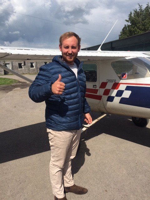 Massive achievement 2day Colin Fernandes after only 2 wks of training completed FIRST SOLO NAV congratulated by new instructor Paul Gunnell.