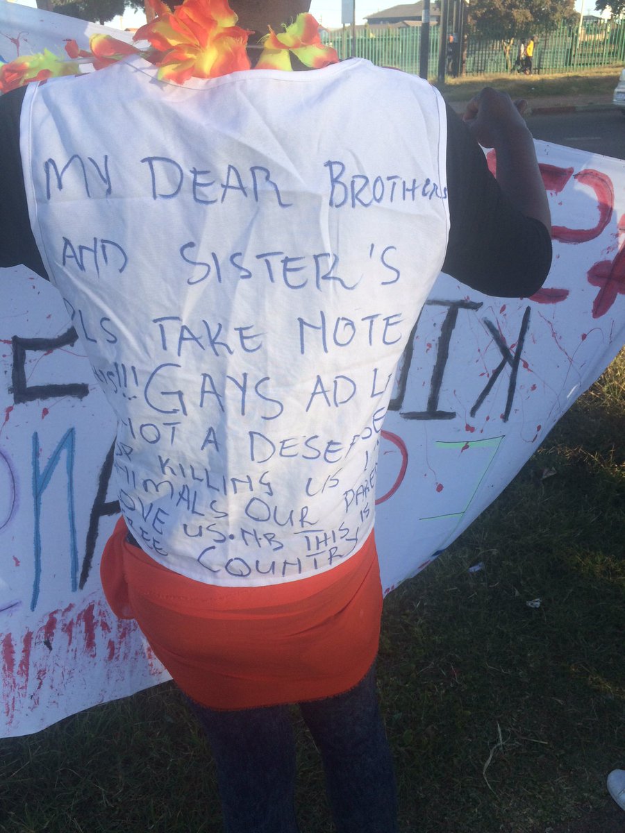billysigudla1's tweet photo. #LGBTI stike in #Potchefstroom #StopKillingOurSisters #nonkismous #May2017 #ThembiSokhela #sep2014 https://t.co/qWpKVisEuO