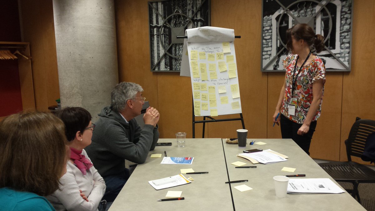 IFLAMetLib's tweet photo. 20 librarians participated 2 #iflaGlobalVision workshop #MetLib2017 May 5 @_BAnQ @bibliomontreal 226+ yrs of library experience in a room https://t.co/5hezMsXAhk