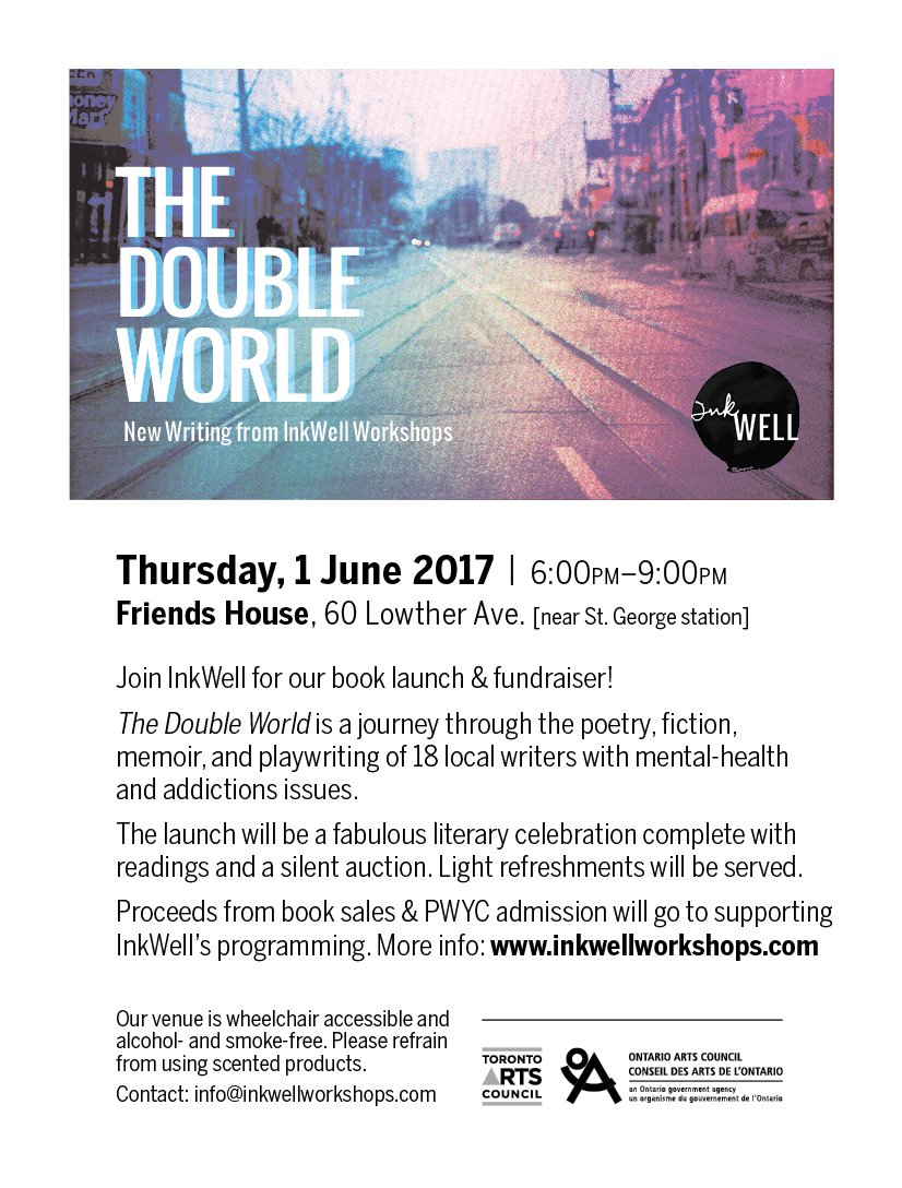 InkWellW's tweet image. Come to our book launch on June 1! There will be snacks, readings, and a fab silent auction. #nostigma #Mentalhealth #diversecanlit