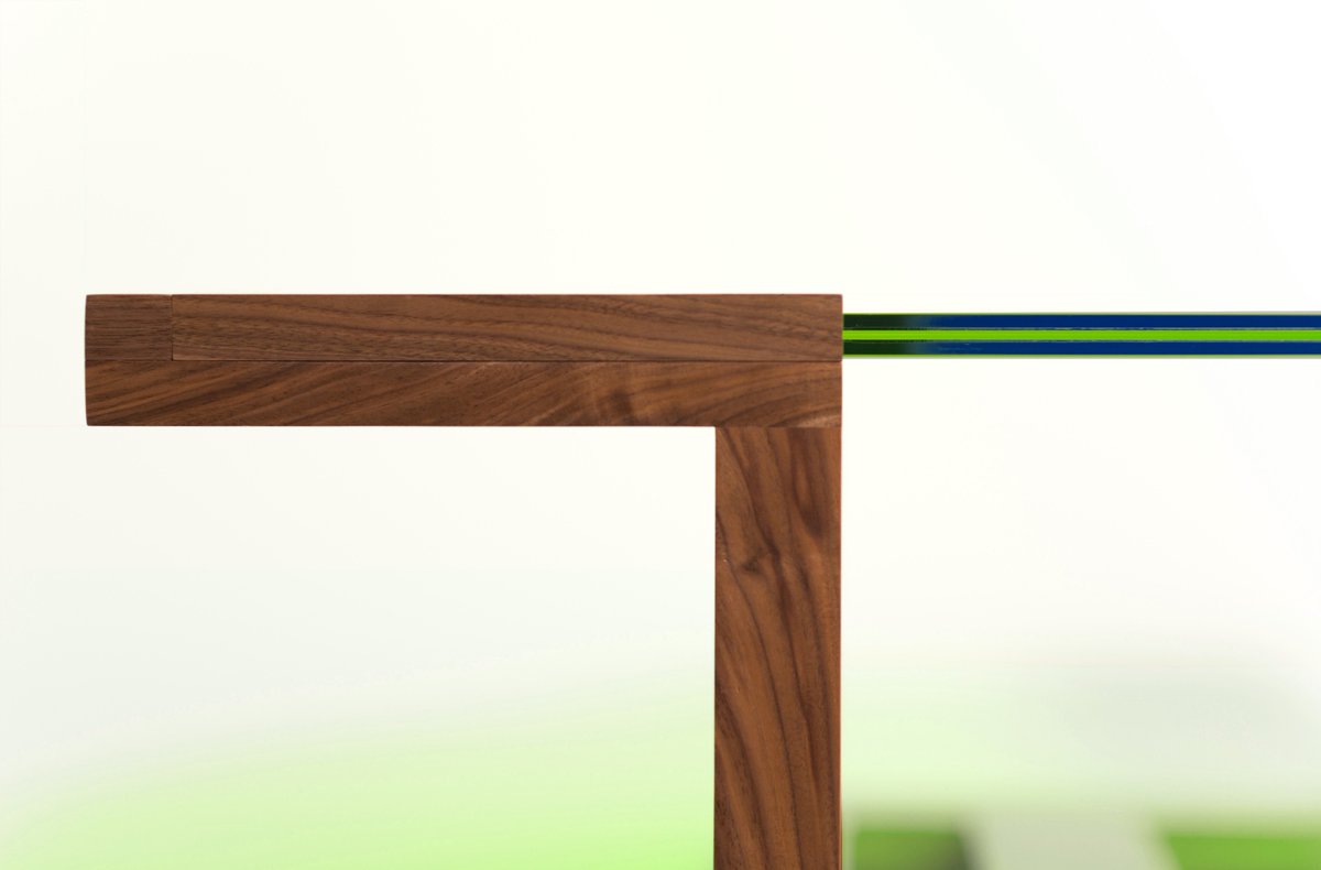 Brightening the loveliest homes with the ltd edition Lime Tree #coffeetable in solid #walnut &amp; custom glass 
#handmadeinlondon #greenglass