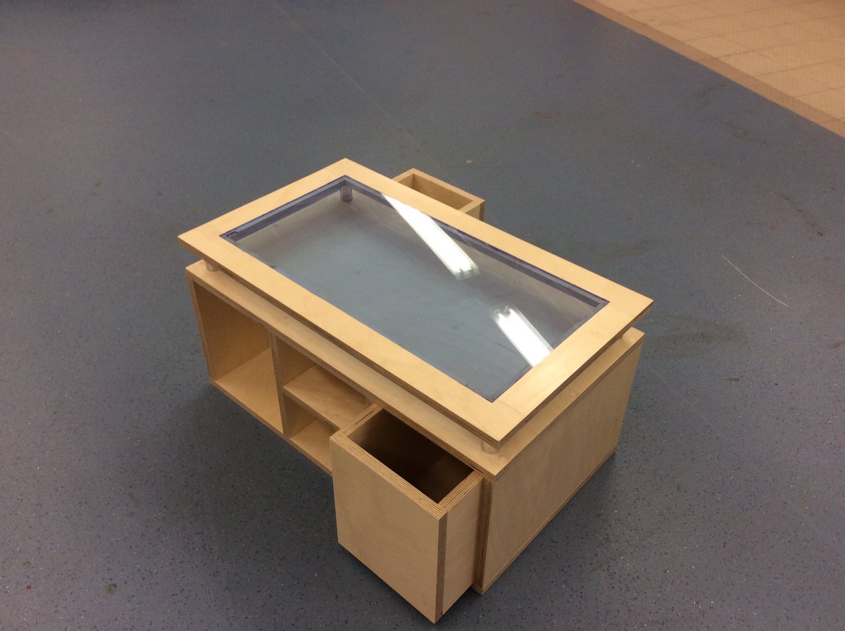 stceciliastech's tweet photo. Karen's occasional coffee table design, brilliant work!! @StCeciliasDerry #3materials #designer https://t.co/u9zOKBLu6E