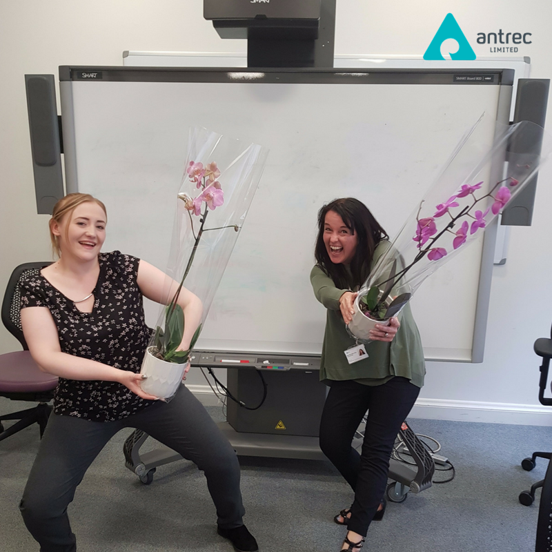 Antrec_Limited's tweet photo. Manchester ASC course has completed! The learners presented Claire &amp; Nikki with these lovely planted orchids 🌼 🌼 🌼 Not sure on the pose 🤔 https://t.co/aDsACHjvkY