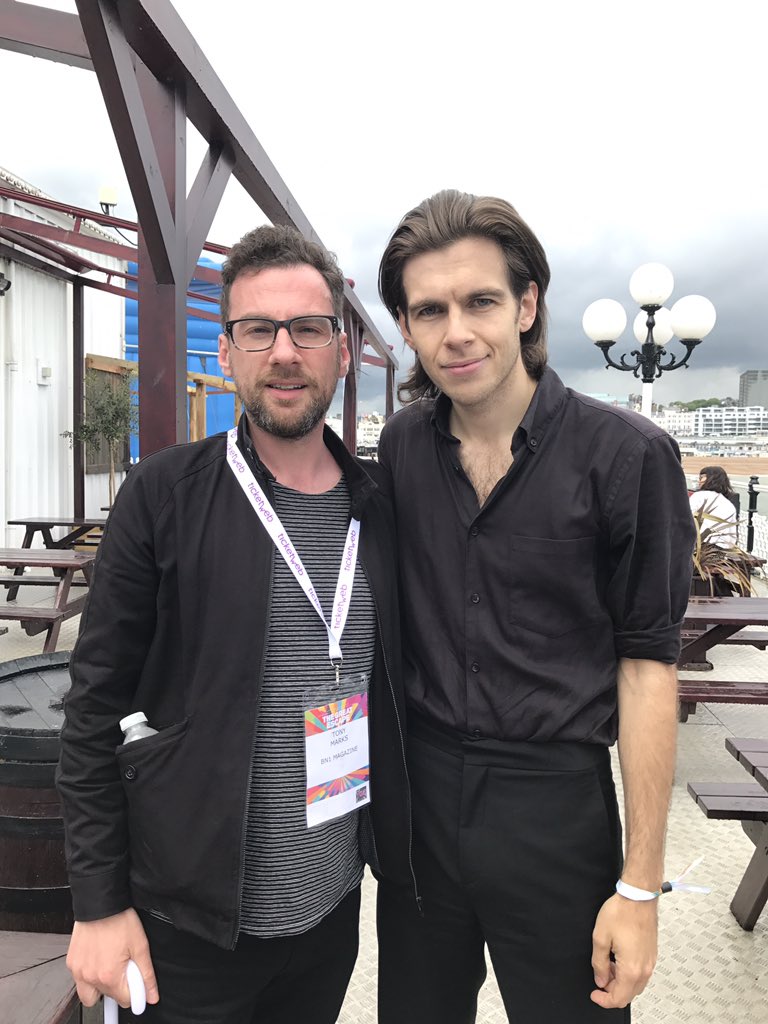 Tony_Marks's tweet photo. Just had a great interview with James Righton from @Shock_Machine. Hear it on @brightonsfinest on @JuiceBrighton Monday night. #TGE17 https://t.co/dbT8PBZ6tE