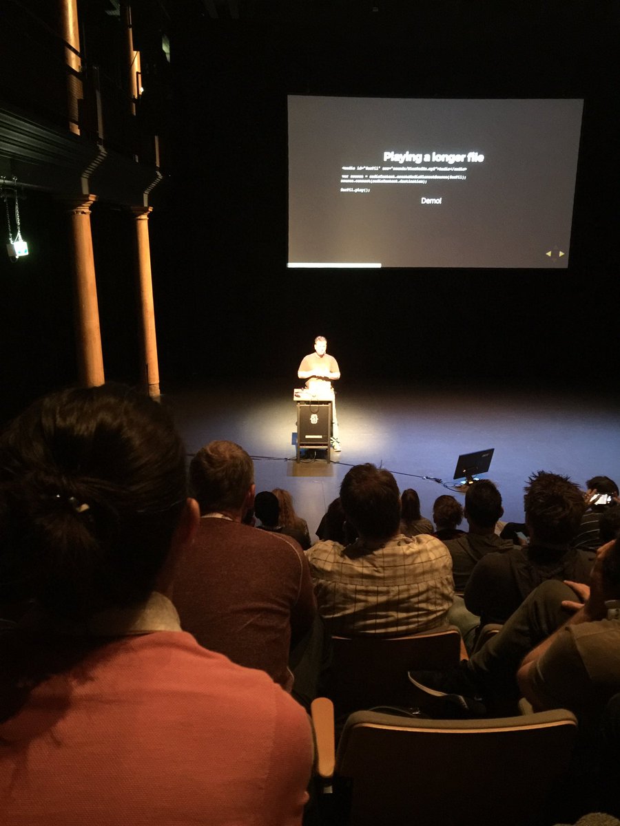 aniskadri's tweet photo. Time for @purplecabbage to talk about web audio APIs #pgdayeu https://t.co/Lm0zkAFIgi