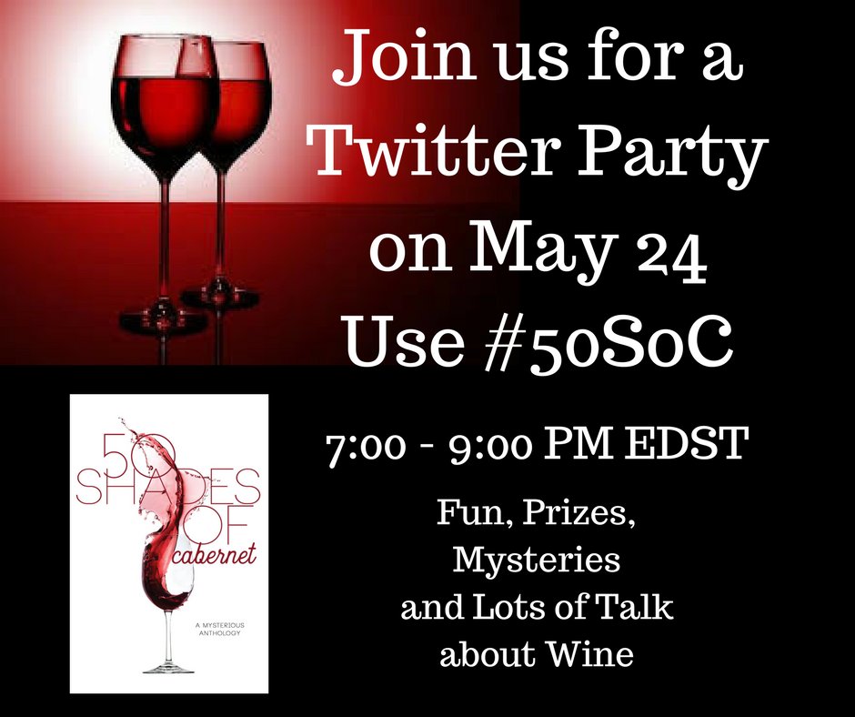 HeatherWeidner1's tweet photo. Join us on May 24 for fun, prizes, and lots of talk about books and wine. #50soc @50ShdsCabernet https://t.co/oCoSVcpFwp https://t.co/wLtY92Vw02