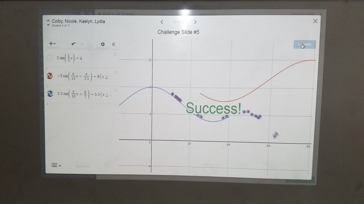 MBelisle's tweet photo. Pre-Calc...A little Marbleslides fun with @Desmos . It's amazing to see the different solutions to the same problem. #hdhspride https://t.co/ssHzJbNkdb