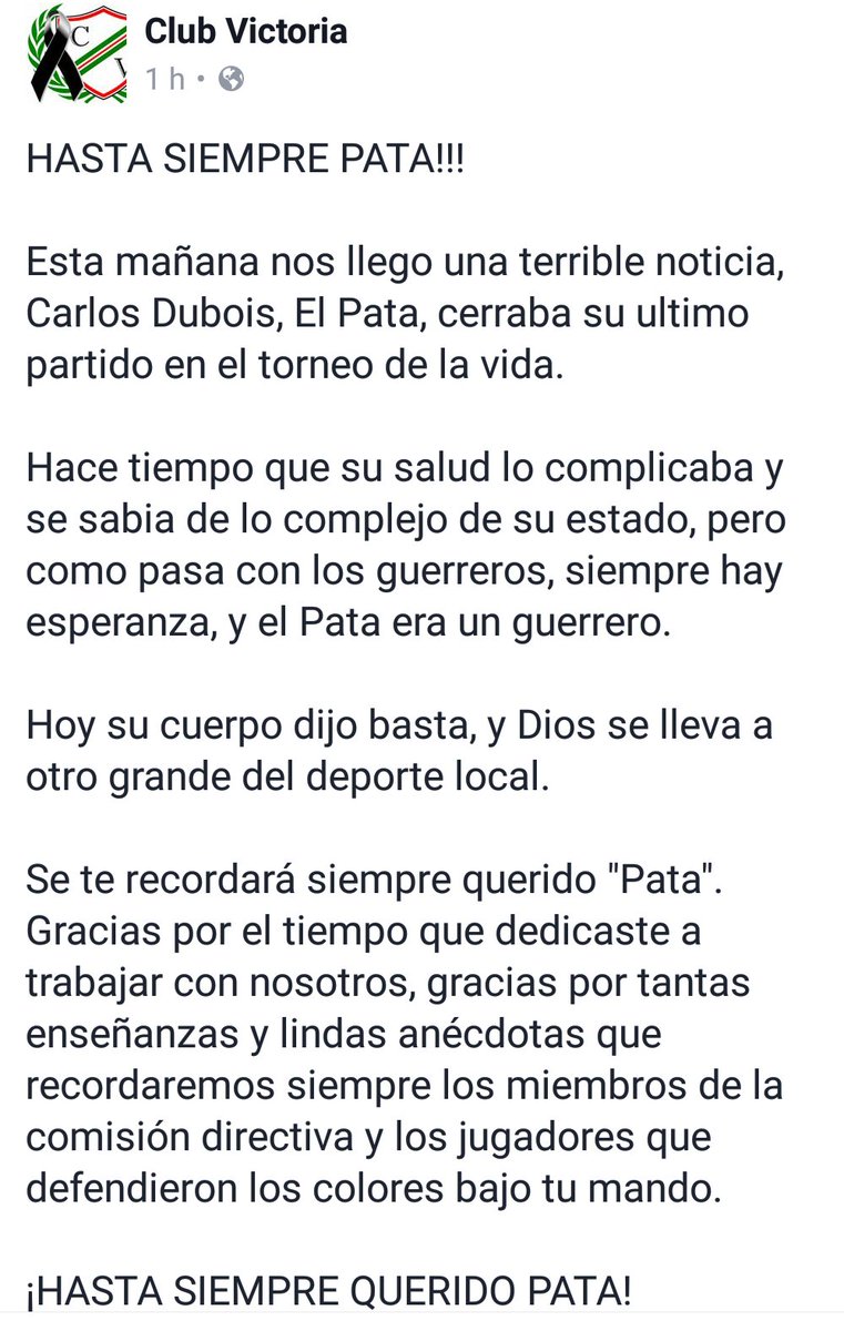 ClubVictoriaF's tweet photo. #HastaSiemprePata https://t.co/nmTkbFmC8r