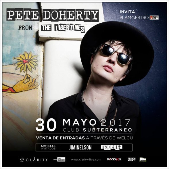 ZumbidoCL's tweet photo. Imperdible! @petedoherty este 30 de mayo en @ClubSubterraneo junto a @Jiminelson - #PeteDoherty - Entradas en https://t.co/hbiQepEpAD https://t.co/fmvQQccud3
