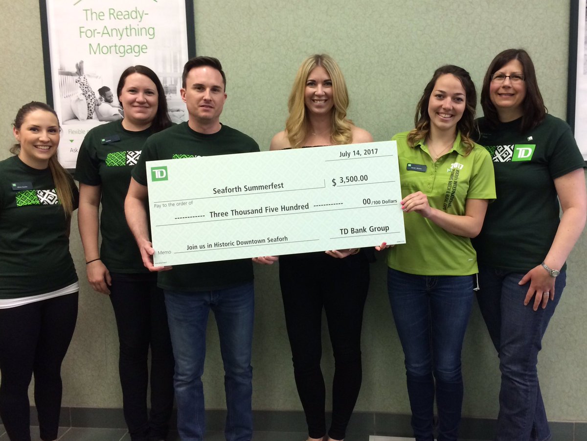 Seaforth Summerfest is back July 14th thanks to the GENEROUS support of TD Bank and it's incredible employees! <a href="/JGBaird/">Jason Baird</a> @MeloHarps