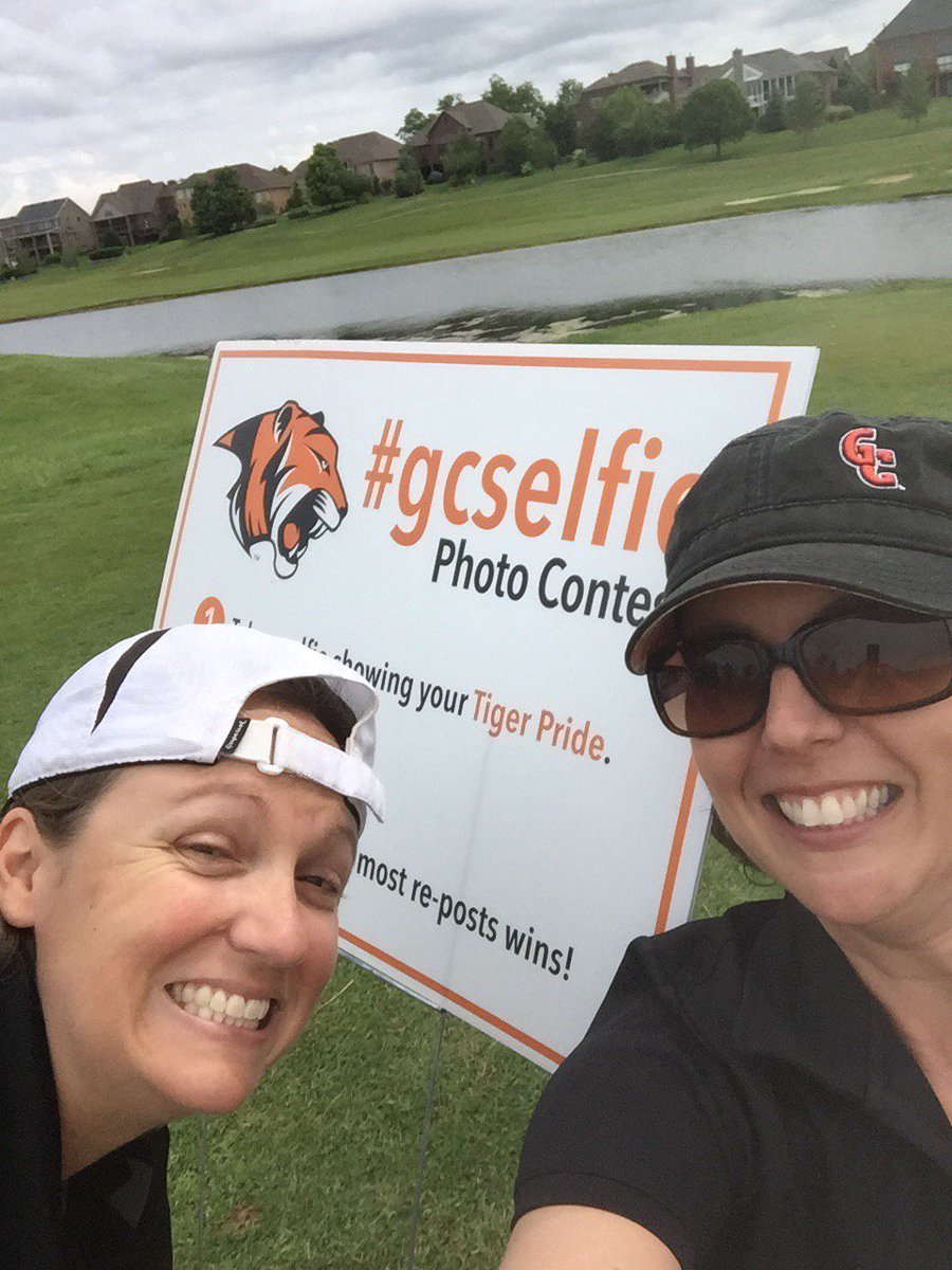 Suzdummer's tweet photo. No one has more Tiger Pride than us. @GCAthletics #gcselfie #golfscramble #tigerfootball #retweetsowecanwin 🐯🏈⛳️🏌️♀️ https://t.co/VALB2MowVt
