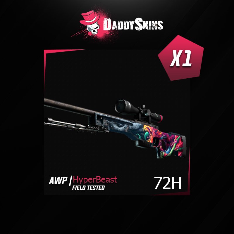DaddyskinsCSGO's tweet photo. HyperBeast Giveaway💀
- RT + Follow
- Tag 2 Friends
- Visit: https://t.co/Wny0xAwX4k https://t.co/a1AIeAXpov