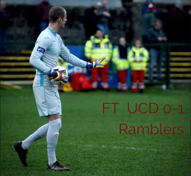 FT UCD 0-1 Ramblers. Whelan with the winner. What a result. Sets us up nicely for Waterford at home next week #CRFC