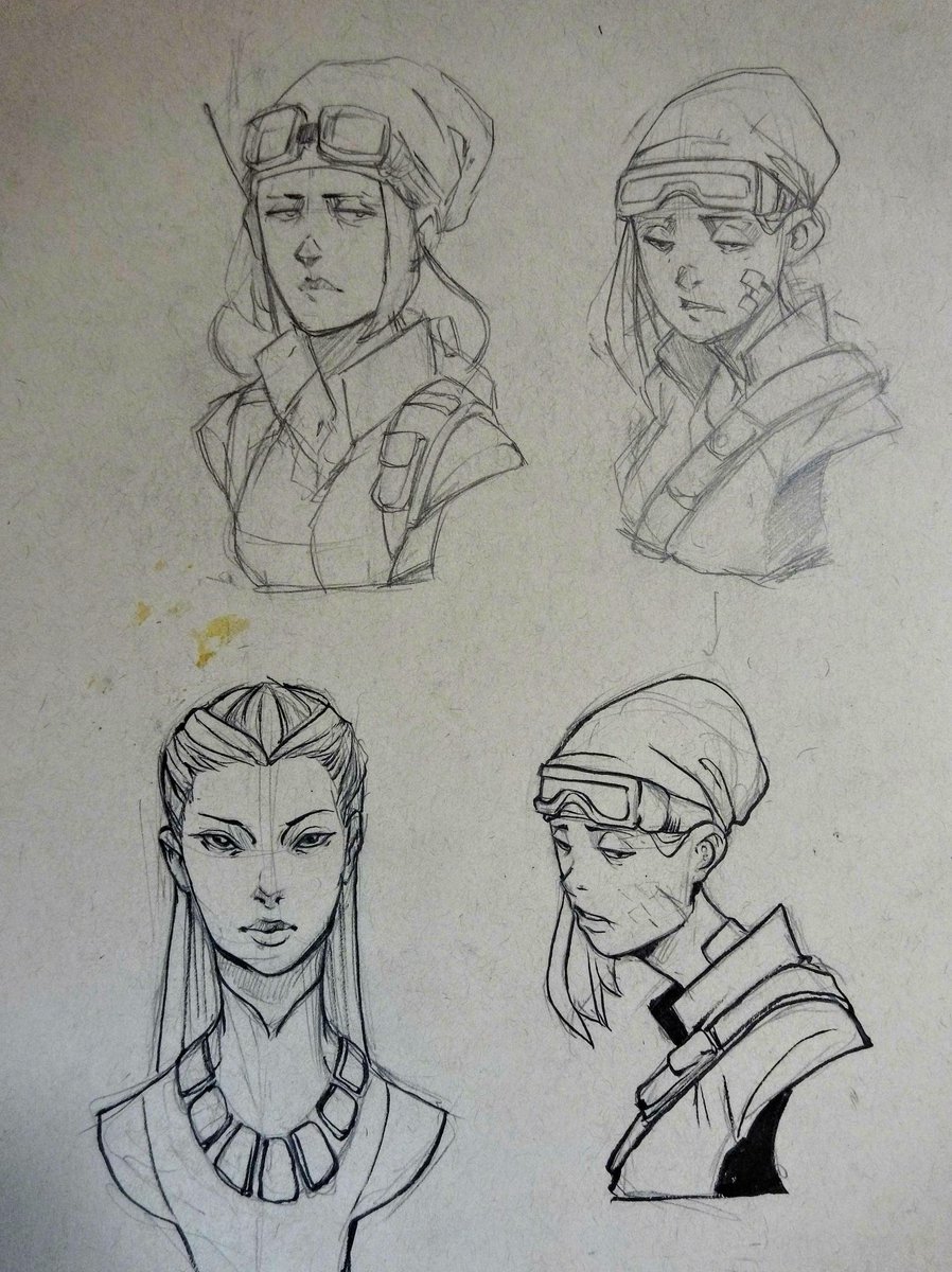 Planning for some busts with some sketches. 