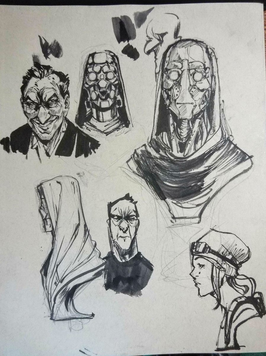 Planning for some busts with some sketches. 