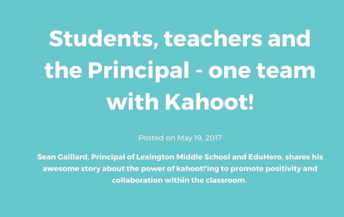 KathrynM101's tweet photo. Honored to write this post for @GetKahoot sharing our school's story: https://t.co/OEId4ieP3r #ThePepperMindset #LexingtonMS #WGEDD https://t.co/fz7Ffy0d1t