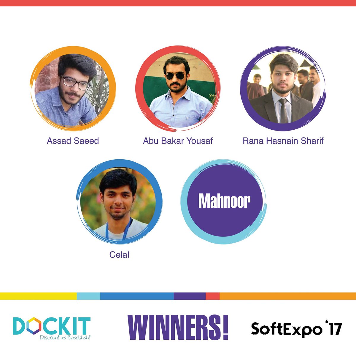 Dockitpk's tweet photo. Announcing Winners of lucky draw held at SoftExpo17! 

#DiscountKaBaadshah #DiscountChahye #Winners 
#SoftExpo17 #UnboxingIdeas #NextIsNow https://t.co/tocCbMg4gw