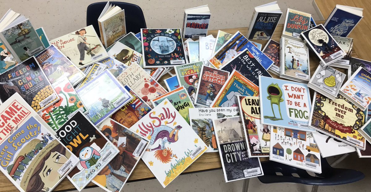 New Books! New Books! <a href="/WildcatsWES/">Woodstock Elementary</a> #WESreads
